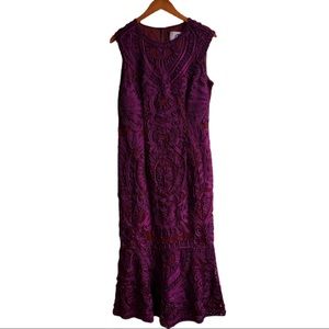 JS Collections Burgundy and purple above knee mini dress Size 10